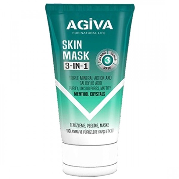 Agiva Máscara Facial 3 em 1 Mentol 150ml